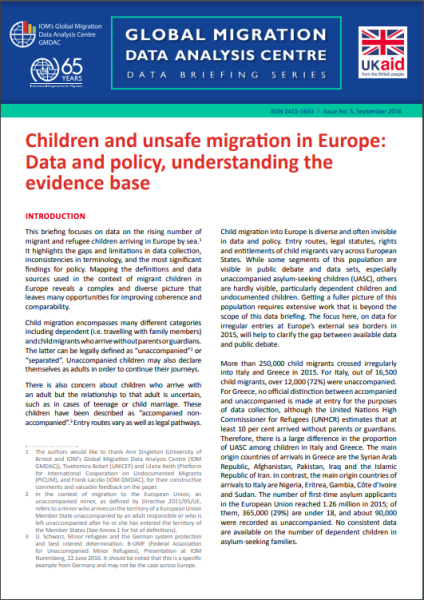 Global Migration Data Analysis Centre: Data Briefing Series 