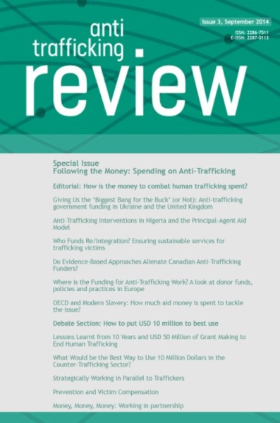 2014, Anti-Trafficking Review, Who Funds Reintegration Ensuring sustainable services for trafficking victims