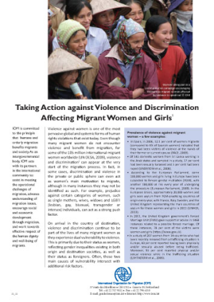 Taking Action Against Violence and Discrimination Affecting Migrant Women and Girls