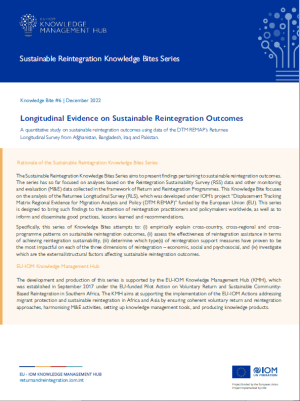 Knowledge Bite #6 - Longitudinal Evidence on Sustainable Reintegration Outcomes